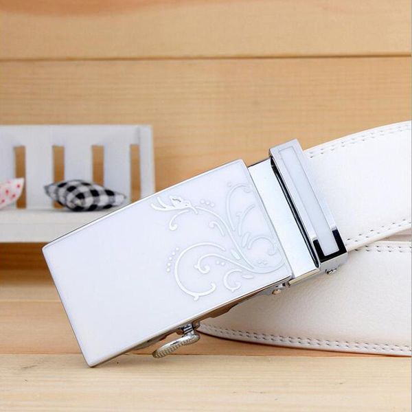 

fashion leather strap male automatic buckle belts for men authentic girdle trend men's belts ceinture,cinto masculino, Black;brown