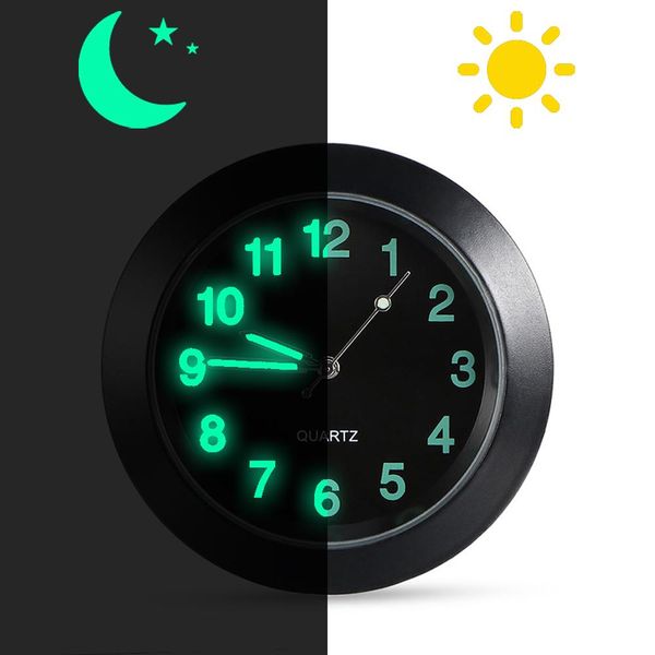 

luminous auto gauge clock mini car air vent quartz clock with clip auto air outlet watch car styling for audi 100 200 80 quattro