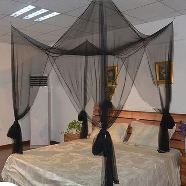 

4 post corner canopy mosquito net netting single double bed camping 190*210*240cm