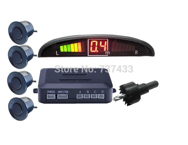 

car led parking sensor assistance reverse backup radar monitor system backlight display+4 sensors ,car parking