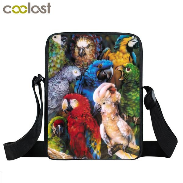 

animal bird parrot owl mini messenger bag women handbag kids crossbody bag children school bags boys girls bags gift