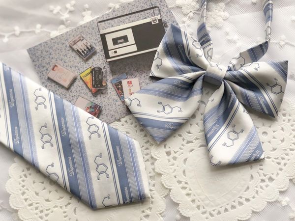 

shindek original dopamine tie blue and white striped jk/dk uniforms personalized couple bow tie shirt accessories, Blue;purple