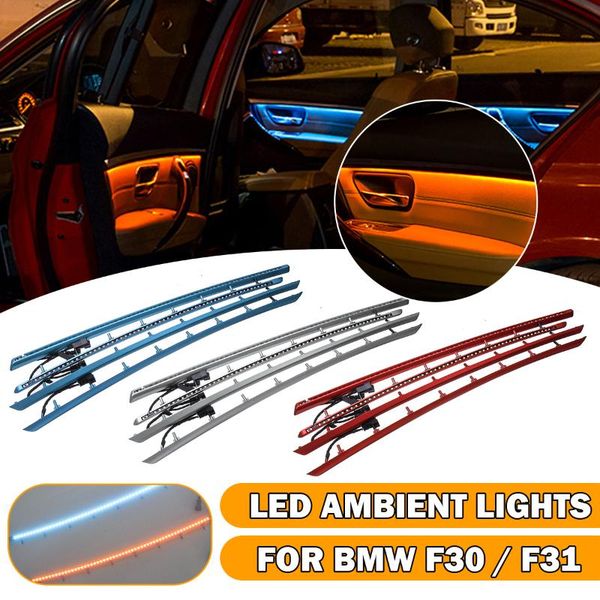 

4pcs led ambient lights for f30 / f31 interior door panel decorative trims lamp atmosphere light lighting upgrade kit