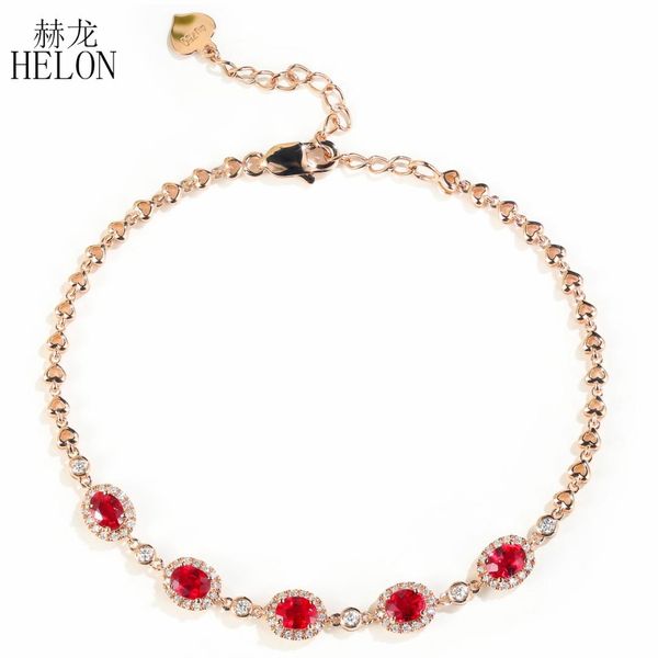 

helon women bangle solid 18k rose gold 1.4ct natural ruby & diamond wedding bracelet for women anniversary fine jewellery gift, Golden;silver