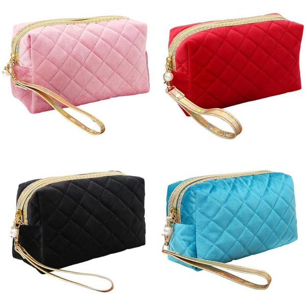 

durable cosmetic bags multi-function travel makeup bag portable cosmetic organizer zipper wash toiletry tote handbag