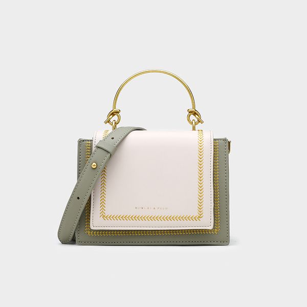 

2020 new korean fashionable fashion casual shoulder women contrast color solid color handbag shoulder bag