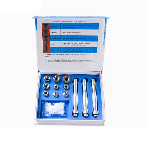 

diamond microdermabrasion tips dermabrasion kit face peeling beauty equipment 9 tips 3 wands with ing