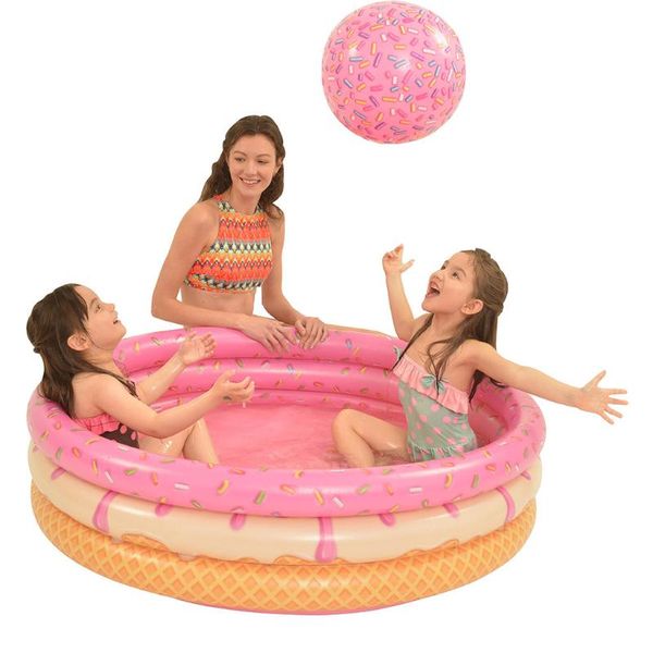 

inflatable donuts swimming pool round garden party outdoor gift for k