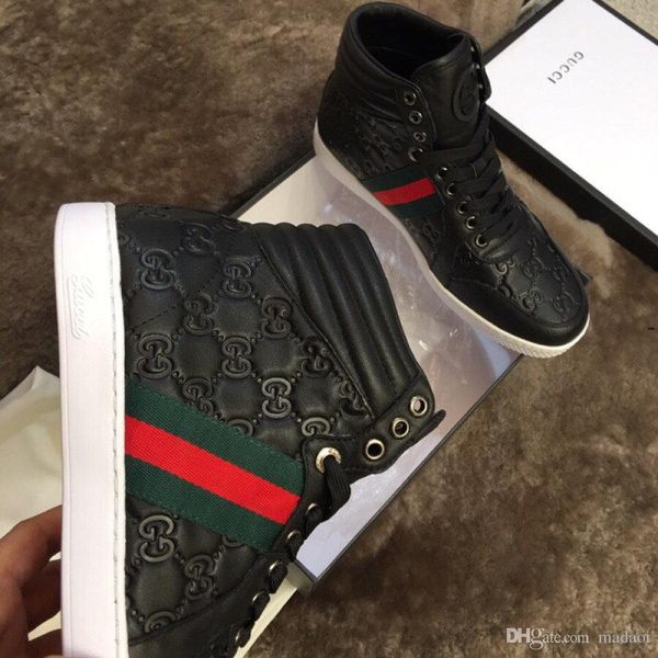 

21ss 2020 new high men's vulcanized shoes fashion brand men shoes autumn flat casual shoes leather sneakers male walking footwear, Black