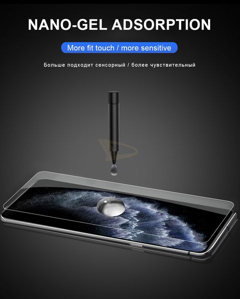 

2Pcs УФ Жидкий Полный клей Обложка закаленное стекло пленка для iphone 11 Pro X XR XS Max Screen Pr