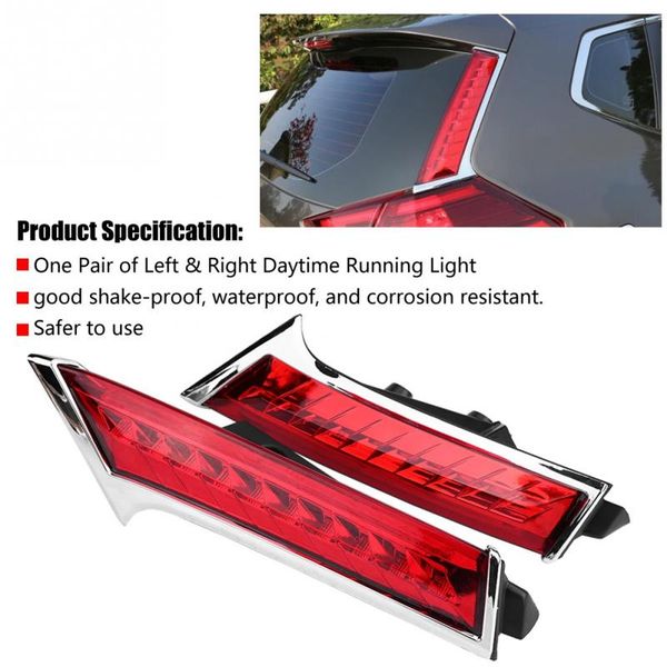 

1 pair car rear bumper tail light signal drl led brake reflector lamp for x-trail 14 15 16 17 18 car styling new