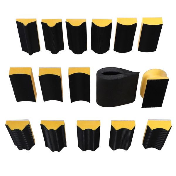 

16pcs/set sanding pad 40x100mm shaped hand sanding block disc grinding sponge for hook & loop sandpaper abrasive tools