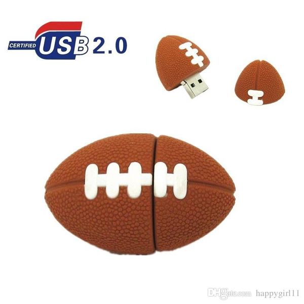 

Американский футбол Pen drive Спорт регби U диск 4 ГБ 8 ГБ 16 ГБ 32 ГБ USB флэш-накопитель Memo