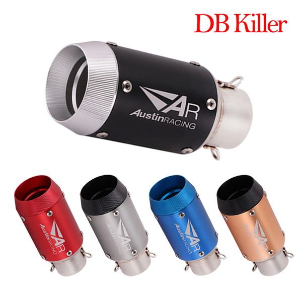 

slip on universal motorcycle austin racing ar exhaust pipe muffler modified escape db killer 51mm for r25 mt09 cbr1000rr s1000rr