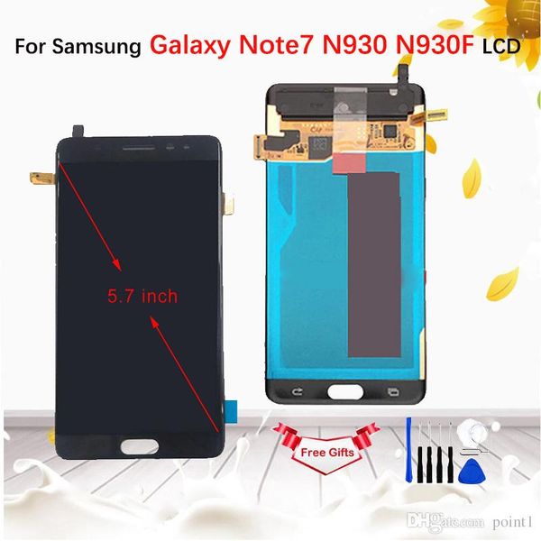 

5.7"amoled lcd for samsung galaxy note7 note 7 fe n930 n930f lcd display touch screen digitizer assembly for samsung note 7