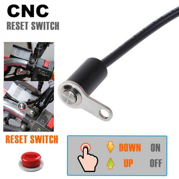 

motorcycle use stainless steel modification led headlight handle switch durable self-return reset button professional and durabl