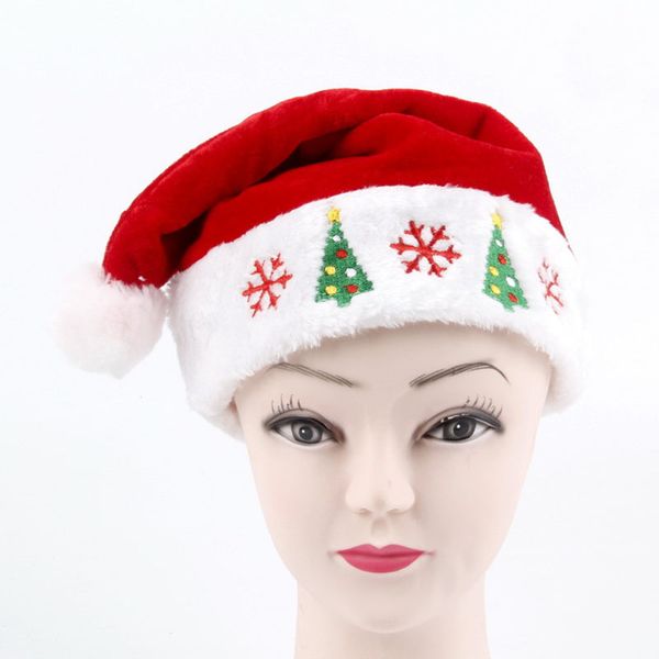 

embroidered christmas hats christmas home ornaments decoration santa hats for children for new year cap party props gifts
