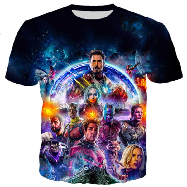 

2019 new marvel avengers endgame 4 3d printed iron man captain america t-shirts compression fitness quick dry superhero tees q714, White;black