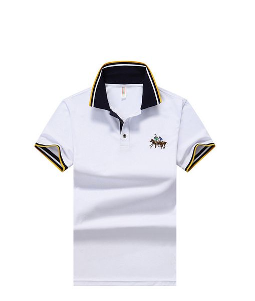 

Solid With Embroidery Fashion Mens Polo Designer Lapel Neck Short Sleeve Mens Tees Casual Summer Tees
