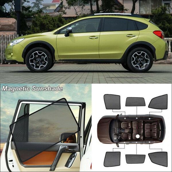 

6pcs car windows sun shade uv protection ray blocking mesh visor for subaru xv