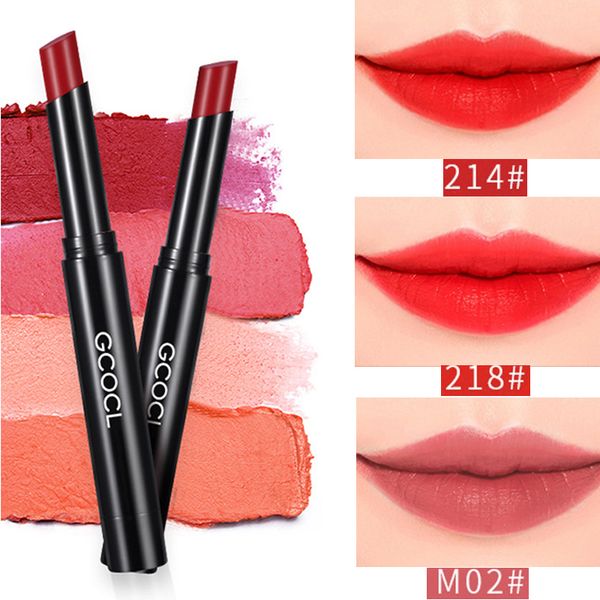 

2019 fashion liquid lipstick long lasting thin tube rotating waterproof matte lip stick non-stick cup maquillaje