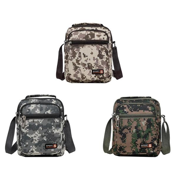 

новые модные сумки классическая нежная текстура нейлон сумка мужчины камуфляж телефон кошелек открытый путешествия сумка на плечо