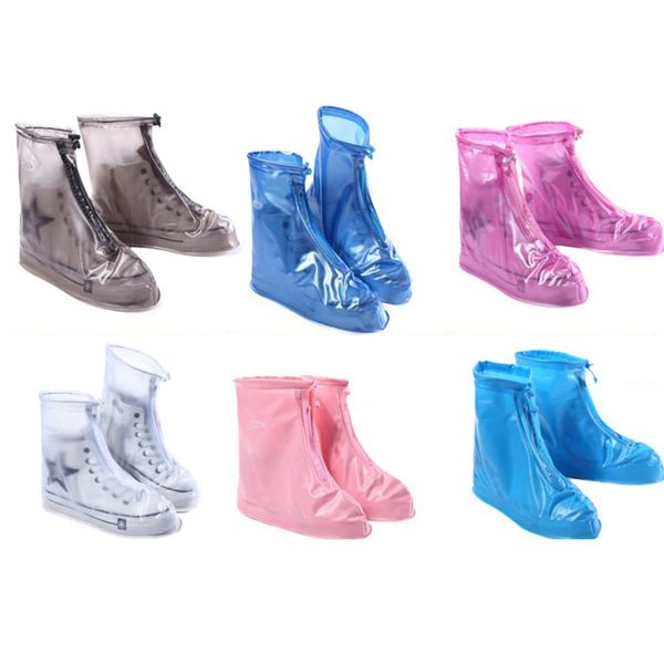 

shoes cover in rainny day kids zipper outdoor waterproof protector shoes boot cover high-anti-slip rain shoes cases dh0887