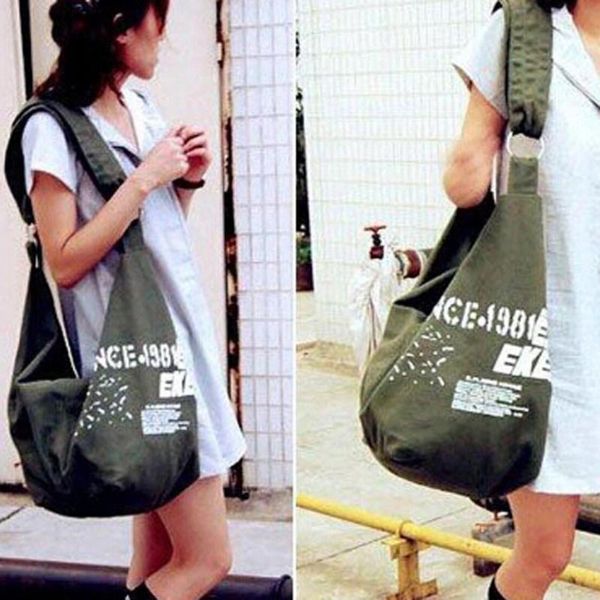 

black korean over shoulder bags women female irregular canvas crossed body crossbody handbags bag ladies n messenger bags