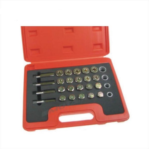 

24 pc oil pan thread repair kit set sump drain plug repair kit set m13 15 17 20