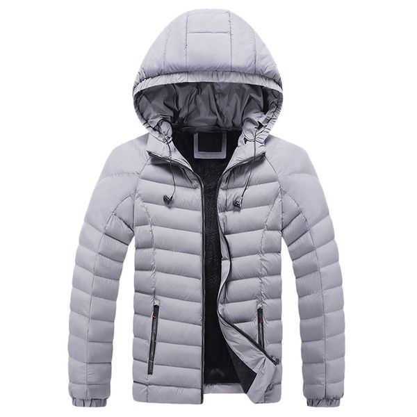 

feitong winter jacket men 2019 fashion hooded male parka jacket mens solid thick jackets and coats man winter parkas 8m355, Tan;black
