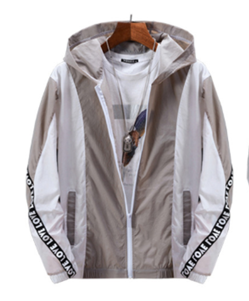 

couple sunscreen clothing summer ice silk ultra-thin breathable hooded jacket korean trend youth casual clothes, Black;brown