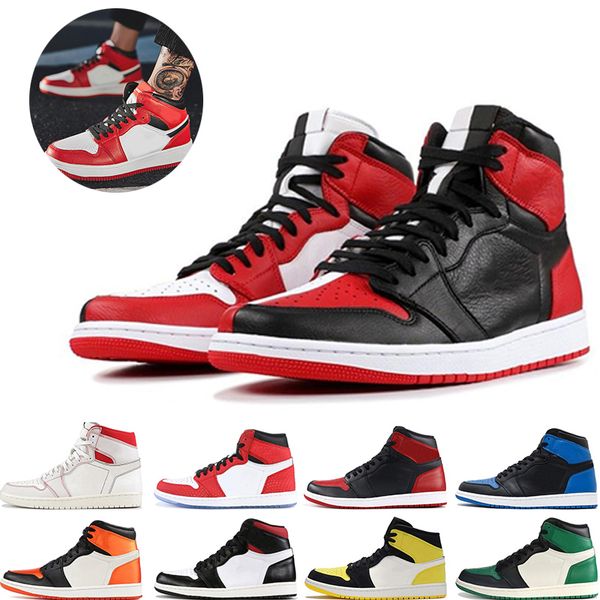 

new 1 high travis scotts low fearless obsidian mens basketball shoes spiderman unc 1s chicago banned bred toe men sport designer sneakers