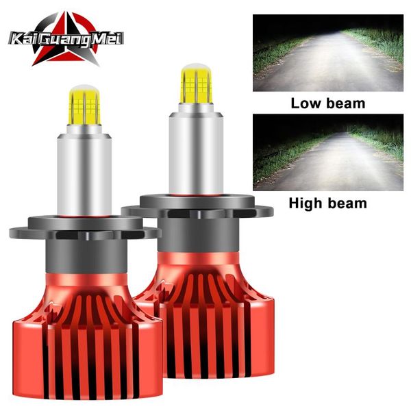 

2pcs car led headlight bulbs h7 h1 h8/h11 9005 9006 d1 d2 h3 6 sides 36w lighting high low beam fog light white 6000k