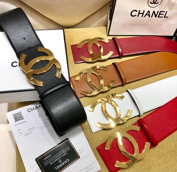 

2019 men belt men's belts fashion plaid genuine leather man belt with box for strap, Black;brown