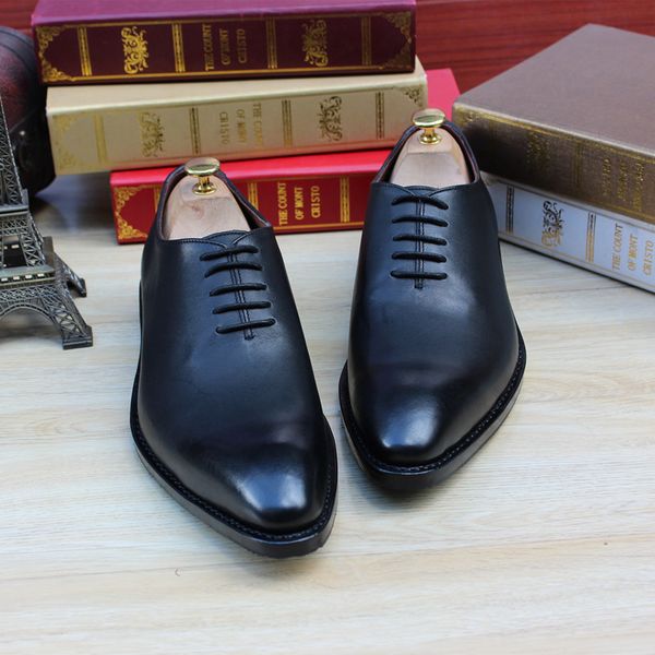 

goodyear handmade genuine leather multi-color business custom-made calfskin sole custom, Black