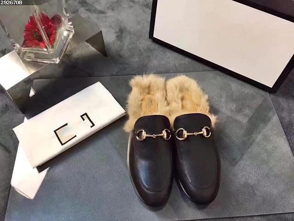 

мокасины princetown le fu тапочки тапочки 2018ss новые европейские волосы действительно стоят наполовину шерстяные тапочки horsebit the hors, Black