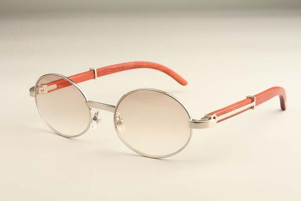 

2019 new factory direct luxury fashion sunglasses 51551348 simple round ultra light natural wooden temples sunglasses ing, White;black