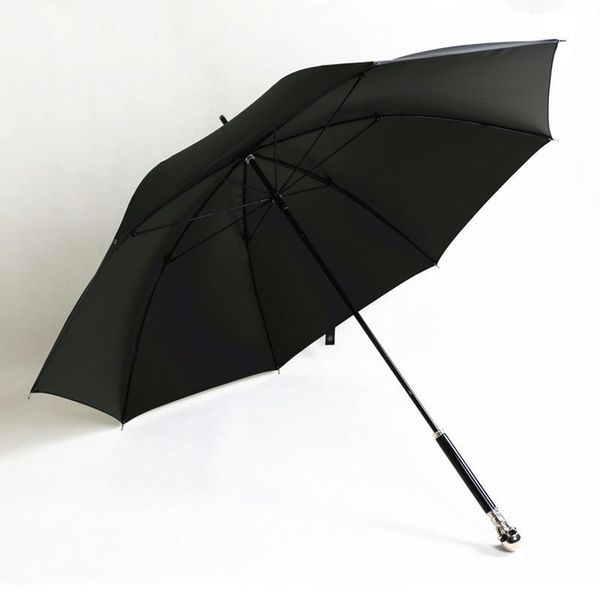 

104cm 5 times black coating anti-uv &gt;50+ anti-thunder fiberglass umbrella skull skeleton ghost stick animal parasol y200324