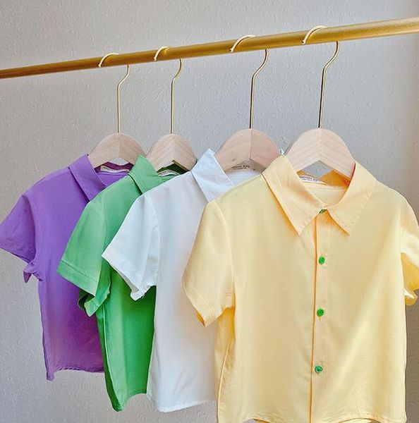 

2020 новых мальчиков рубашки лето хлопок мода дети топ 1-6 лет hv327, White;black