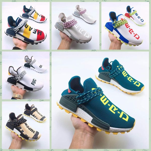

andh2a 2019 nmd human race pharrell williams men's & women's mc tie dye solar pack mother designer fashion sport shoes size36-45