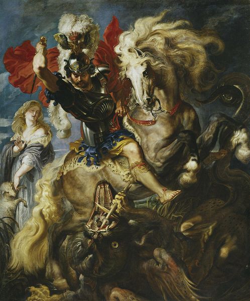 

peter paul rubens st george battles the dragon home wall art decor handpainted &hd print oil painting on canvas wall art canvas pictures 903