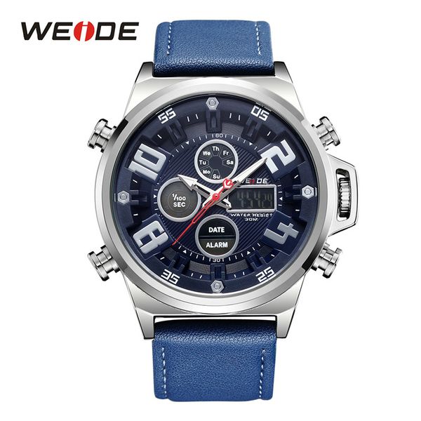 

weide sports quartz wristwatches analog digital relogio masculino brand reloj hombre army quartz military watch clock mens clock, Slivery;brown