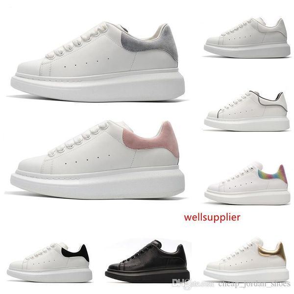 

luxury shoes designer brand 2019 womens mens trainers 3m reflective leather platform shoes flat casual party wedding suede sports sneakers