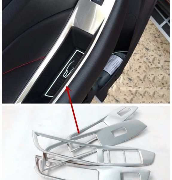 

stainless steel car styling lhd car door window glass lift control switch panel cover trim for mg zs 2018 accessories