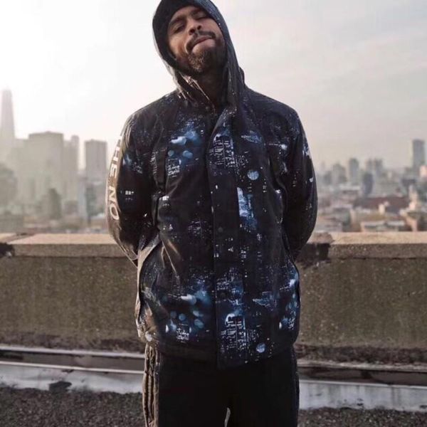 

19ss extra butter nyc night crawlers hooded jacket color matching casual hip hop coat fashion street outerwear windproof jacket hfttjk098, Black;brown