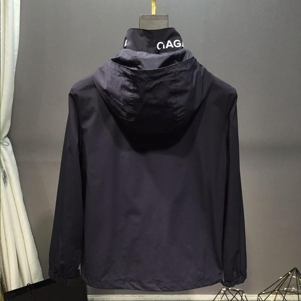 

luxury europe walking show detachable hooded jacket letter logo printing gray blue black men and women couple jacket hfssjk131, Black;brown