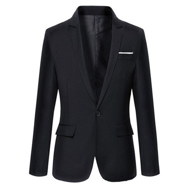 

stylish men's casual slim fit formal single button suit formal blazer coat men jacket suit jackets new, White;black