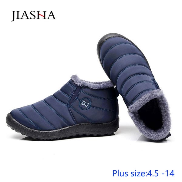 

warm plush winter ankle boots women shoes 2019 slip-on waterproof solid sneakers women snow boots breathable casual shoes woman, Black