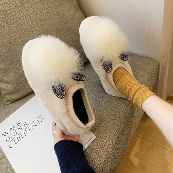 

slip on shoes for women autumn loafers fur casual female sneakers round toe 2019 fashion women's shallow mouth slip-on new fall, Black