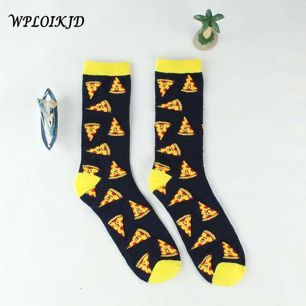 

wploikjd]cartoon pizza harajuku socks japanese hip hop yellow funny socks women creative lovely sokken calcetines mujer, Black;white